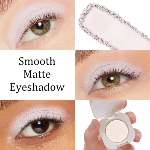Vista 3 de Sombra de ojos mate individual, Sombra de ojos blanco hueso, Polvo ligero ultrafino, Sombra de ojos con base de imprimación iluminadora, Alto