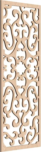 Vista 59 de 9 3/8 pulgadas de ancho x 24 3/8 pulgadas de alto x 1/4 de alto Smithfield paneles de pared de madera con calado, abedul
