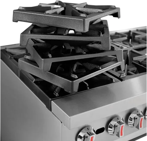 Vista 7 de Kratos Cocina de gas comercial y horno - 10 quemadores y 2 hornos