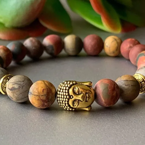Vista 6 de rubyca Buda pulsera de perlas de conector pequeño Espiritual Espaciador de cobre para joyas, Cobre, 40 PCS