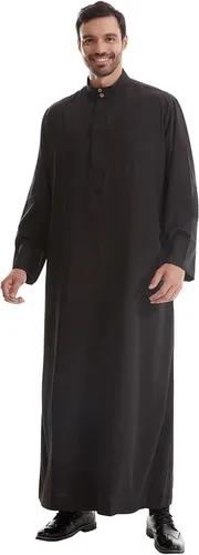 Vista 16 de Ropa musulmana para hombre, bata de caftán duradera, vestido largo de Dubai, ropa étnica, 1 bata suave