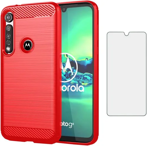 Vista 8 de Funda protectora de silicona delgada para Moto G8 Plus con protector de pantalla de vidrio templado y accesorios para celular, carcasa protectora