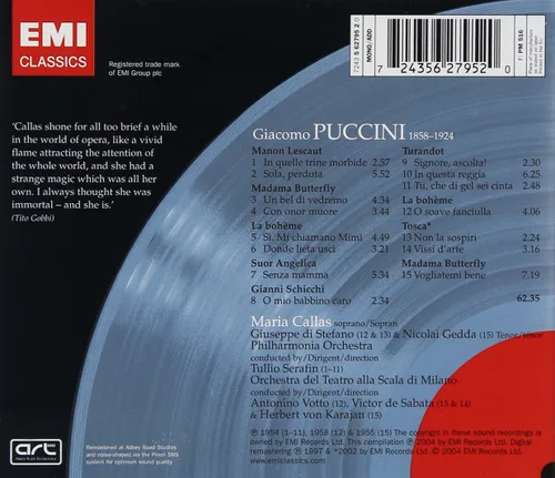 Vista 2 de Puccini Arias & Duets by Maria Callas EMI's Great Artists of the Century