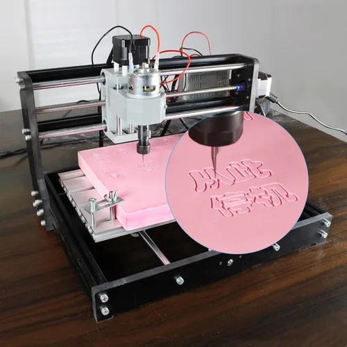 Vista 2 de RATTMMOTOR 3018-PRO DIY CNC Router Kit+GRBL controlador fuera de línea, 3 ejes Hobby CNC Router Machine, plástico acrílico PVC PCB madera mini