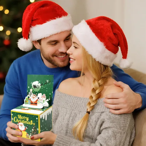 Vista 6 de Caja de dinero para regalo en efectivo con mecanismo de tirar, caja de regalo de dinero de Feliz Navidad, caja de regalo sorpresa con mecanismo