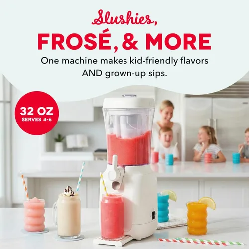 Vista 2 de Dash Slushy & Frozen Drink Maker, 32 oz Slush Machine, Crema