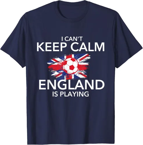 Vista 65 de I Can't Keep Calm England Is Playing - Camiseta para amantes del fútbol, Negro