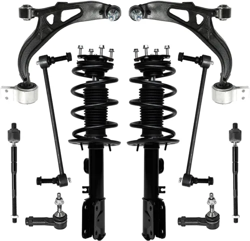 Vista 10 de Detroit Axle - Kit de suspensión delantera de 10 piezas para Jeep 2002-2004
