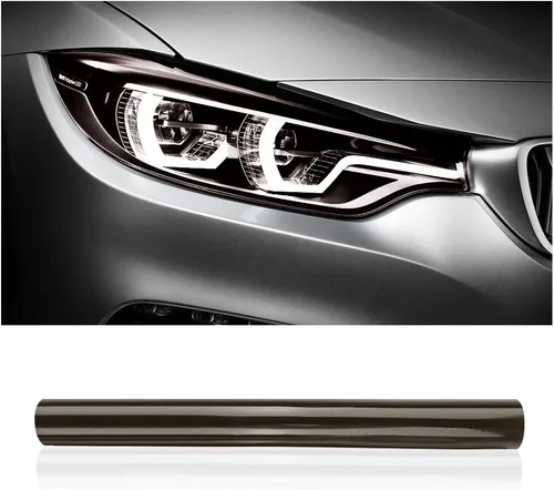 Vista 14 de Película de tinte de luz de automóvil de 12 x 48 pulgadas, protector de vinilo cortable y elástico, calcomanías autoadhesivas que no dejan marcas