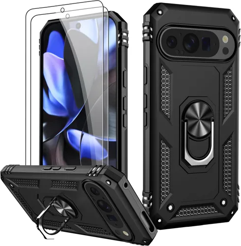 Vista 13 de LUMARKE para Google Pixel 3A XL - Funda con protector de pantalla, funda protectora grado militar probada contra caídas de 16 pies con soporte