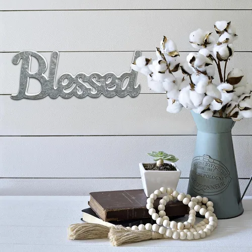 Vista 4 de Cartel de "Blessed de granja" para mesa de 15 pulgadas