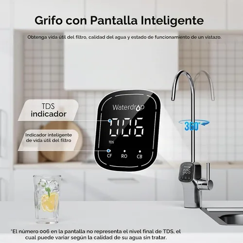 Vista 7 de Waterdrop G3P600 Sistema RO con paquete de filtros de repuesto G3-N1CF