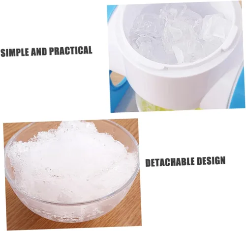 Vista 8 de Hemoton trituradoras de hielo manual máquina de afeitar de hielo máquina de afeitar cono de nieve máquina de trituración de hielo máquina