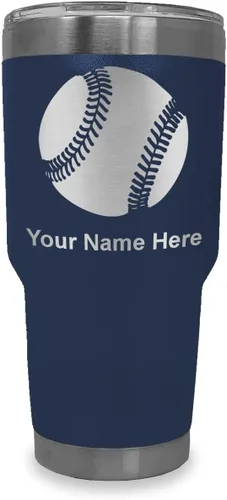 Vista 37 de LaserGram Vaso personalizado de 20 onzas, pelota de béisbol (verde camuflado)