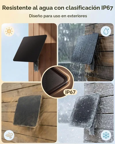 Vista 10 de Panel solar para cámaras de seguridad, cargador de batería solar de 6 W con micro USB y USB-C, impermeable IP67 con montaje ajustable de 360 ° 3-NO