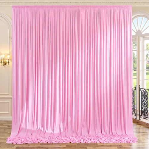 Vista 66 de Cortinas de fondo negras negras sin arrugas para fiestas, cortinas de tela gruesa para telón de fondo de fotos para cumpleaños, bodas, baby shower