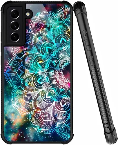 Vista 11 de ZHEGAILIAN Funda compatible con Samsung Galaxy S21, funda de vidrio orgánico para niñas, mujeres y hombres, diseño de cuatro esquinas, antiarañazos