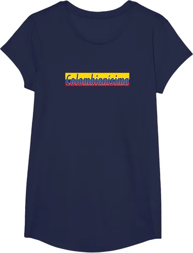 Vista 25 de Camisas Colombianisima Colombia para mujer Bandera de Colombia, Negro, S