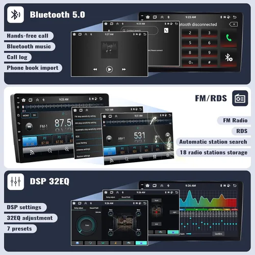 Vista 4 de SIXWIN Android 13 6G+128G Estéreo de coche para Beetle 2004-2010 9 pulgadas pantalla táctil radio coche con CarPlay Android Auto Bluetooth