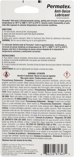 Vista 3 de Spray Nine Corporation/Knight Permatex 81343 Lubricante antiagarrotamiento, tubo de 1 onza (4) en lubricante antiagarrotamiento Permatex 81343, tubo