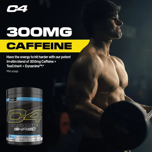 Vista 5 de Cellucor C4 Ultimate Shred - Polvo para antes del entrenamiento, quemador de grasa para hombres y mujeres, suplemento de metabolismo con extracto