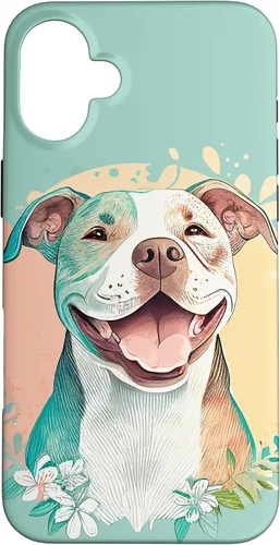 Vista 23 de Pit Bull - Carcasa para iPhone 17, diseño artístico de Pitbull para mujer