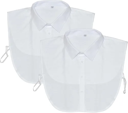 Vista 11 de YIZHONG Camisa de imitación con cuello desmontable Dickie Collars para mujeres y hombres