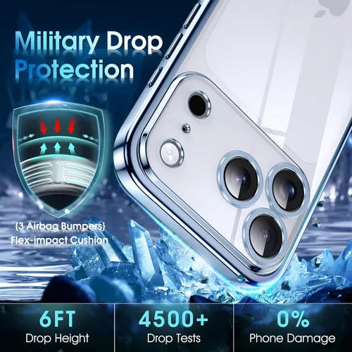 Vista 133 de Supdeal Funda cristalina transparente para iPhone 11, [No se amarillea] [Protección de la cámara] [Probado contra caídas de grado militar] Funda