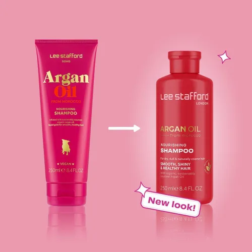 Vista 5 de Lee Stafford Champú hidratante Colección de aceite de argán – Lo mejor para el cabello teñido y opaco para reparar e hidratar para un brillo suave