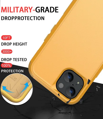 Vista 2 de Diverbox - Funda para iPhone 13 a prueba de golpes y a prueba de gotas y de polvo, resistente funda de protección para el iPhone 13 de Apple