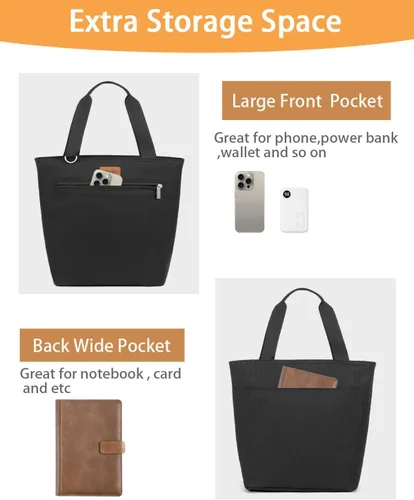 Vista 2 de GLENKEY Bolsa Térmica para Almuerzo Tote Lonchera - Bolsas Enfriadoras Grandes a Prueba de Fugas para Adultos - Lonchera Suave para Mujeres Trabajo