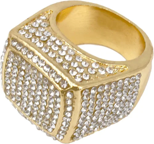 Vista 4 de Charles Raymond Bling Bling Hip Hop Iced Out Luxury BIG Oversize Anillo para hombre - 444