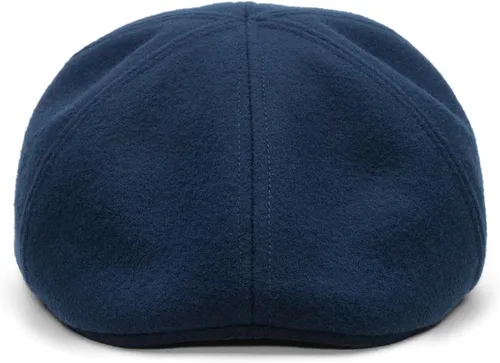 Vista 3 de Sterkowski Rusty Gorra plana 100% lana para hombres y mujeres Clásico cálido 6 paneles Duckbill Azul marino