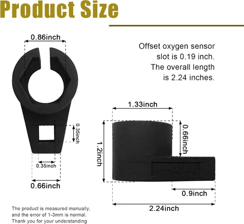Vista 2 de Gancho de sensor de oxígeno offset de alta calidad, construcción de alto rendimiento para evitar daños a la línea, transmisión de 3/8 pulgadas, 7/8