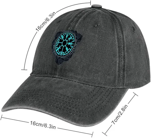 Vista 7 de Viking Helm of Awe, gorras de béisbol ajustables, diseño de mito nórdico Aegishjalmr con impresión 3D, casquette casual para deportes al aire libre