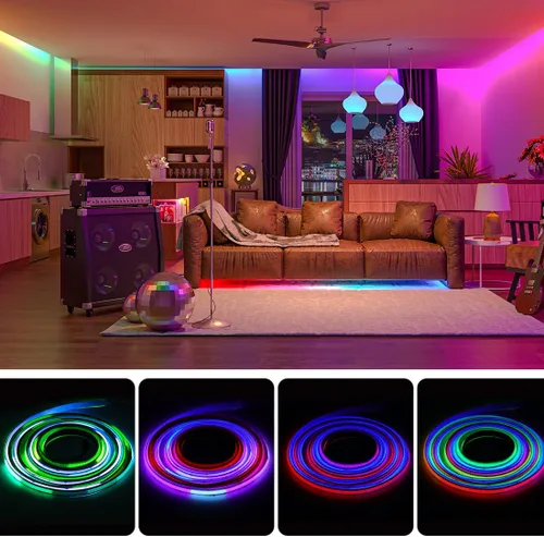Vista 7 de BTF-LIGHTING FCOB WS2811 IC RGB Tira de LED COB 864LED/m Flexible Alta Densidad Luz Uniforme de Perseguida de Color DC12V 5 m 24IC/m 12mm de Ancho