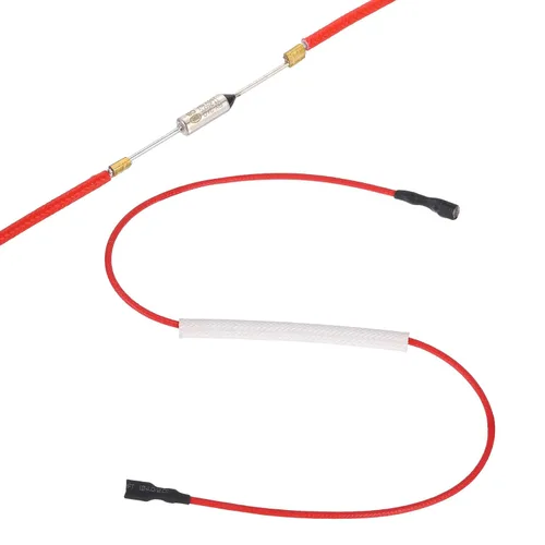 Vista 11 de MECCANIXITY Fusible de temperatura universal para olla arrocera, 168.8 °F 10 A 250 V Fusible térmico de metal con ambos terminales de fibra