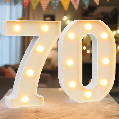 Vista 59 de Letrero LED de Marquee con Letras Iluminadas - Letras Iluminadas del Alfabeto para Cumpleaños, Graduación, Decoración de Pared y Mesa en Bares
