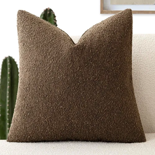Vista 30 de Foindtower Fundas de almohada decorativas con textura de boucle, fundas de almohada sólidas, neutrales, suaves y acogedoras para silla, sofá