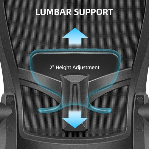 Vista 4 de FelixKing Silla de Oficina, Silla de Escritorio con Soporte Lumbar Ajustable, Silla de Computadora Ergonómica con Respaldo Alto y Respaldo