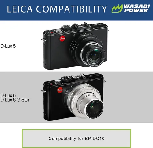 Vista 2 de Wasabi Power Batería para Leica BP-DC10 y Leica D-Lux 5, D-Lux 6, D-Lux 6 G-Star