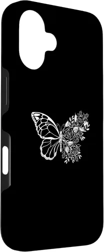 Vista 3 de Butterfly with Flowers Design Butterflies Flower Lover Case for iPhone 16