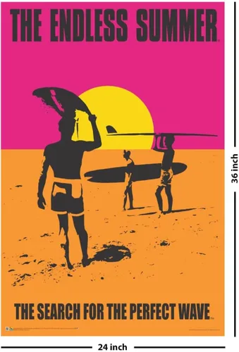 Vista 3 de Endless Summer - Póster de luz negra con licencia oficial, no flocado, 24 x 36 pulgadas