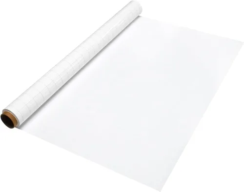 Vista 9 de Paquete de 15 hojas estáticas de borrado en seco, papel tapiz de pizarra blanca de 31.5 x 24 pulgadas, adhesivo de borrado en seco para pared
