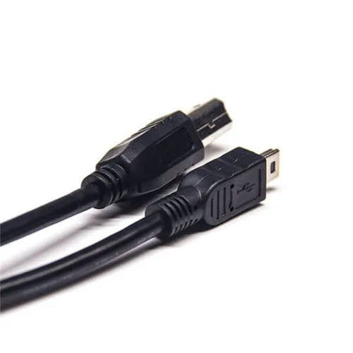 Vista 3 de Elecbee Cable USB B de 180 grados macho a mini USB recto USB 2.0, compatible con computadoras, portátiles, consolas de juegos, impresoras, discos