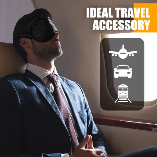 Vista 4 de Tarpop 100 cubrebocas para dormir con correa ajustable para juegos, fiestas, trabajo en equipo, viajes, envuelta individualmente, para mujeres