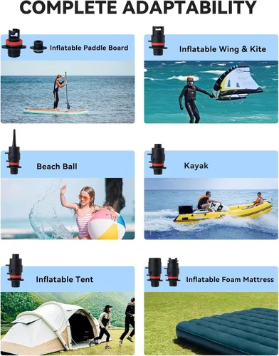 Vista 11 de TOPUMP Electric Paddle Board Pump TPS260, 20PSI Rechargeable SUP Pump