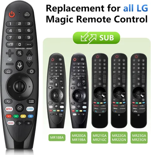 Vista 3 de Voice Magic - Control remoto para LG TV de repuesto con batería