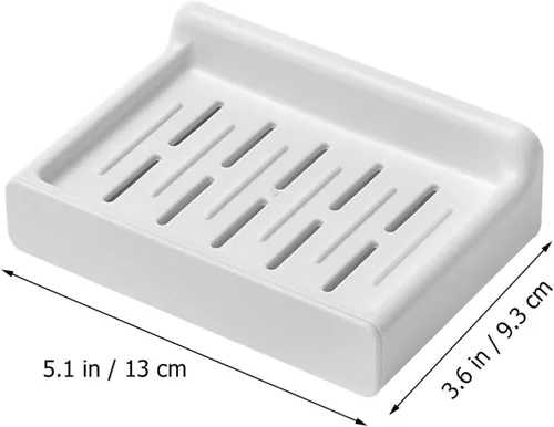 Vista 9 de Zerodeko Cajones de almacenamiento, jabonera, soporte para jabón, bandeja de jabón, platos autoadhesivos, protector de jabón de plástico