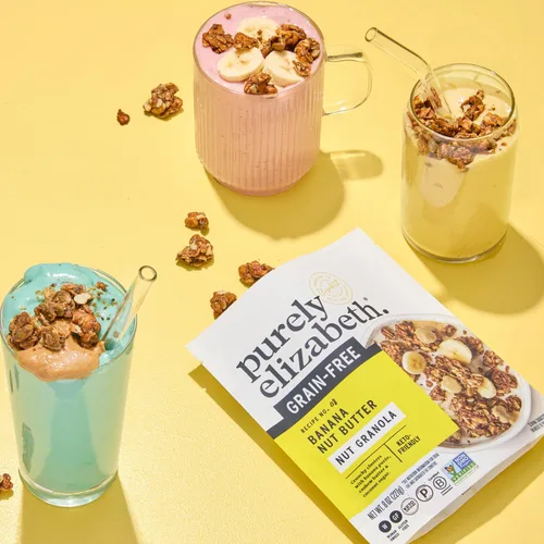 Vista 5 de purely elizabeth Puramente Elizabeth GrainFree Superfood Granola GlutenFree Vegan + Paleo Keto Certificado hecho con puré orgánico 8oz, mantequilla